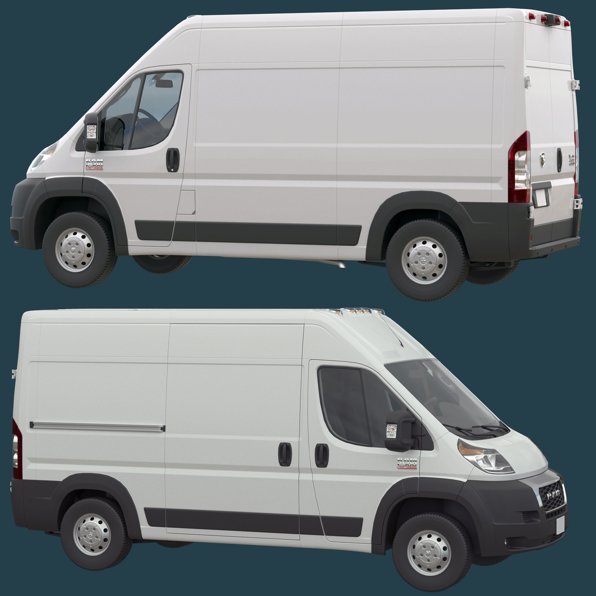 RAM PROMASTER 2500 Cargo Van 136 High Roof  3D model_23