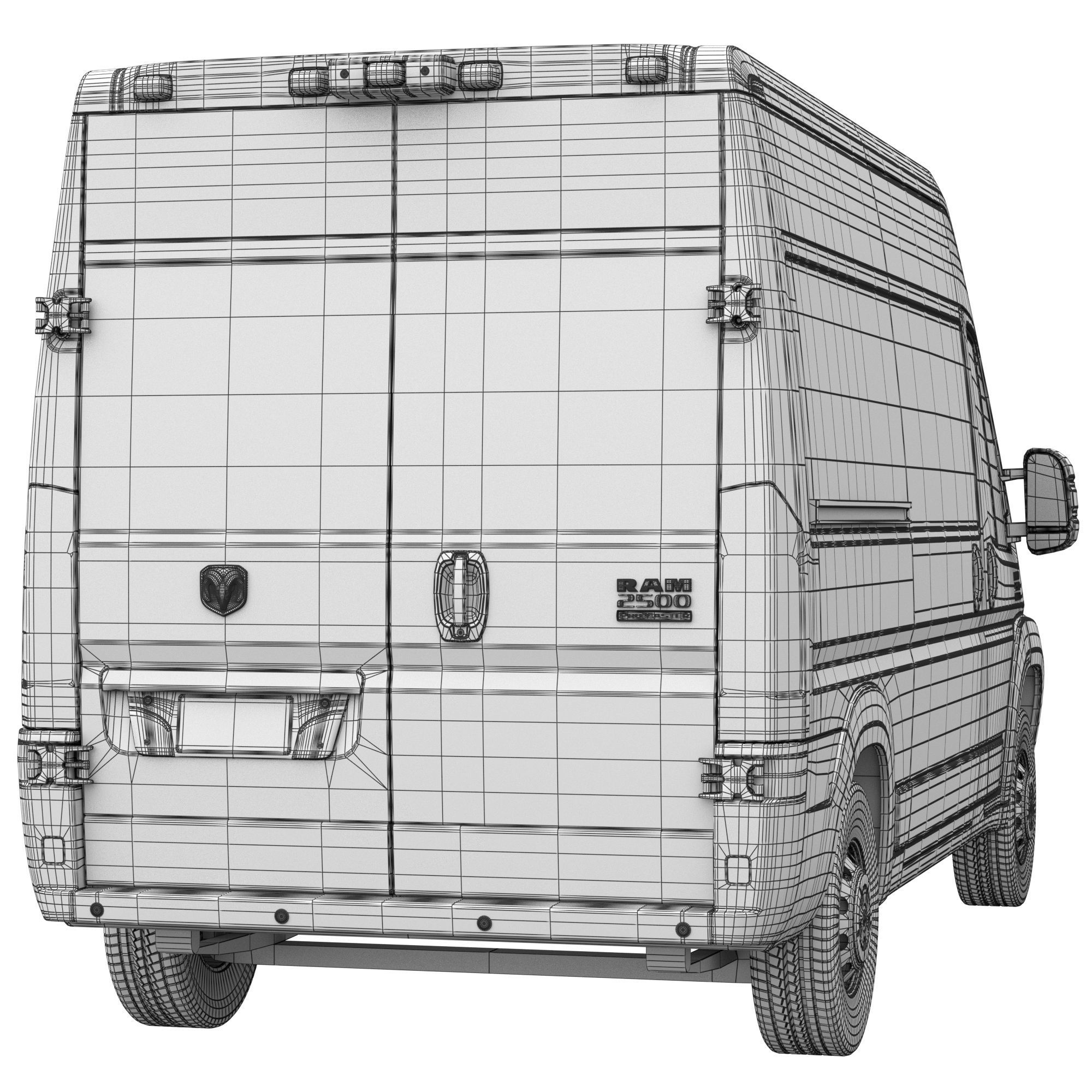 RAM PROMASTER 2500 Cargo Van 136 High Roof  3D model_17