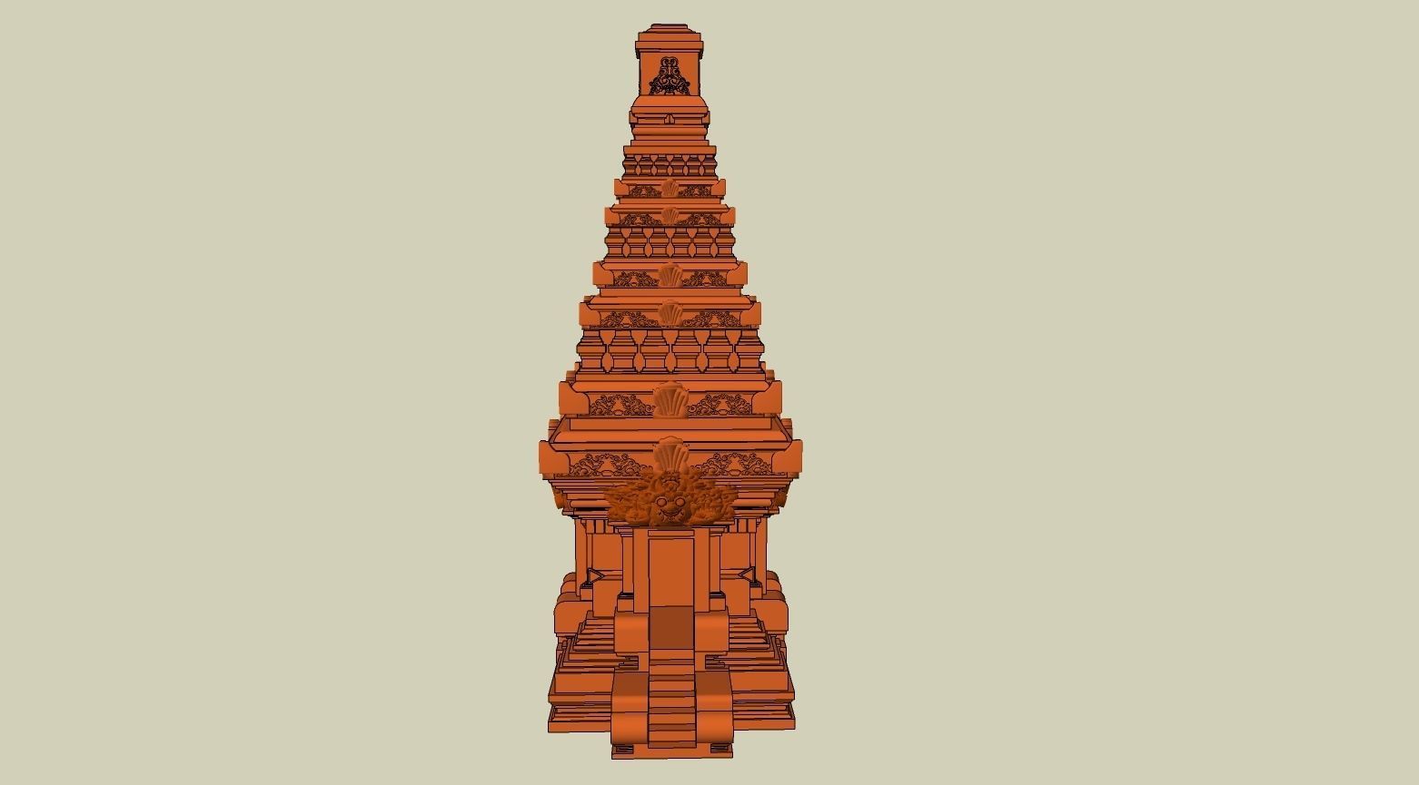 indian hindu temple 3d modal 3D model_1