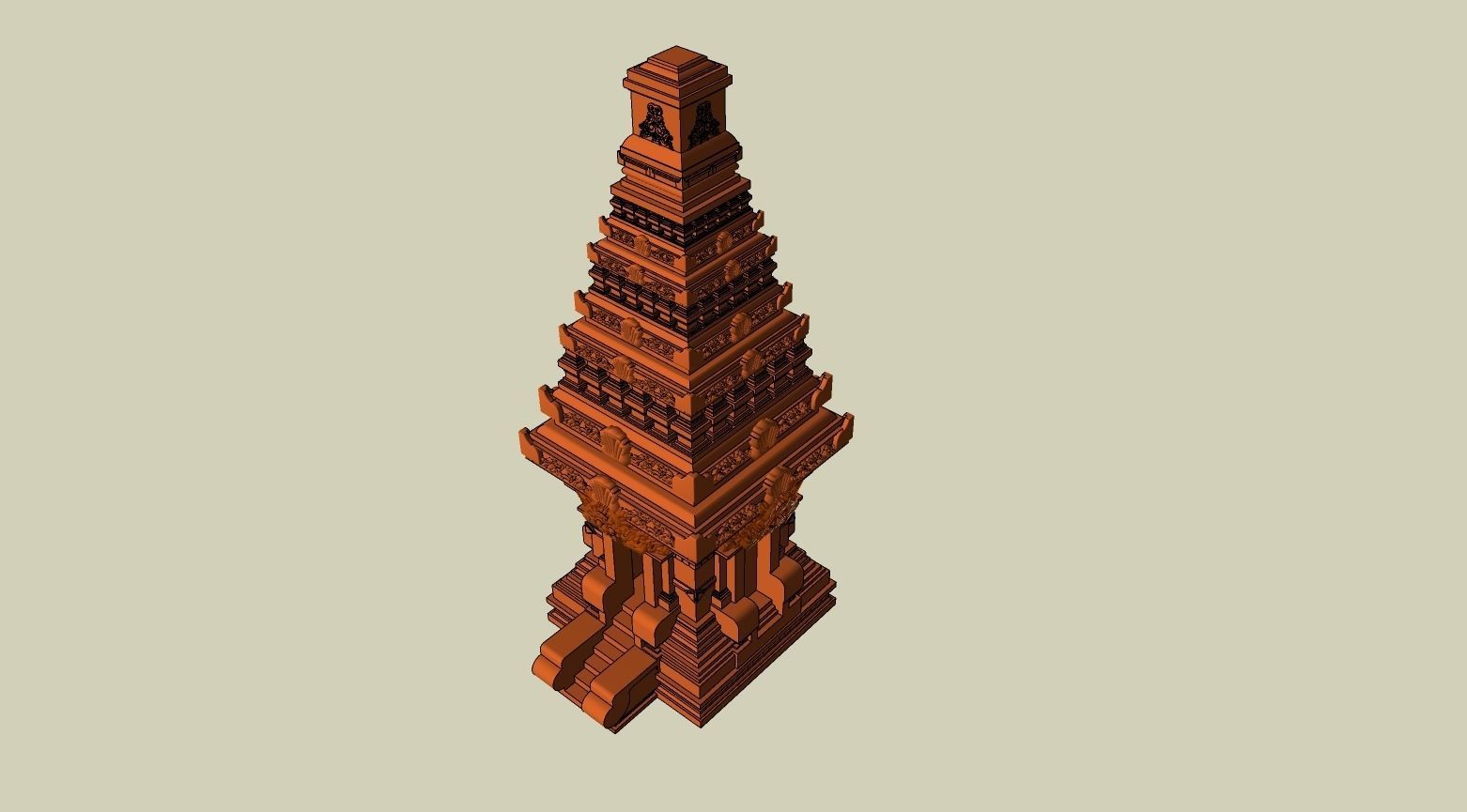 indian hindu temple 3d modal 3D model_2