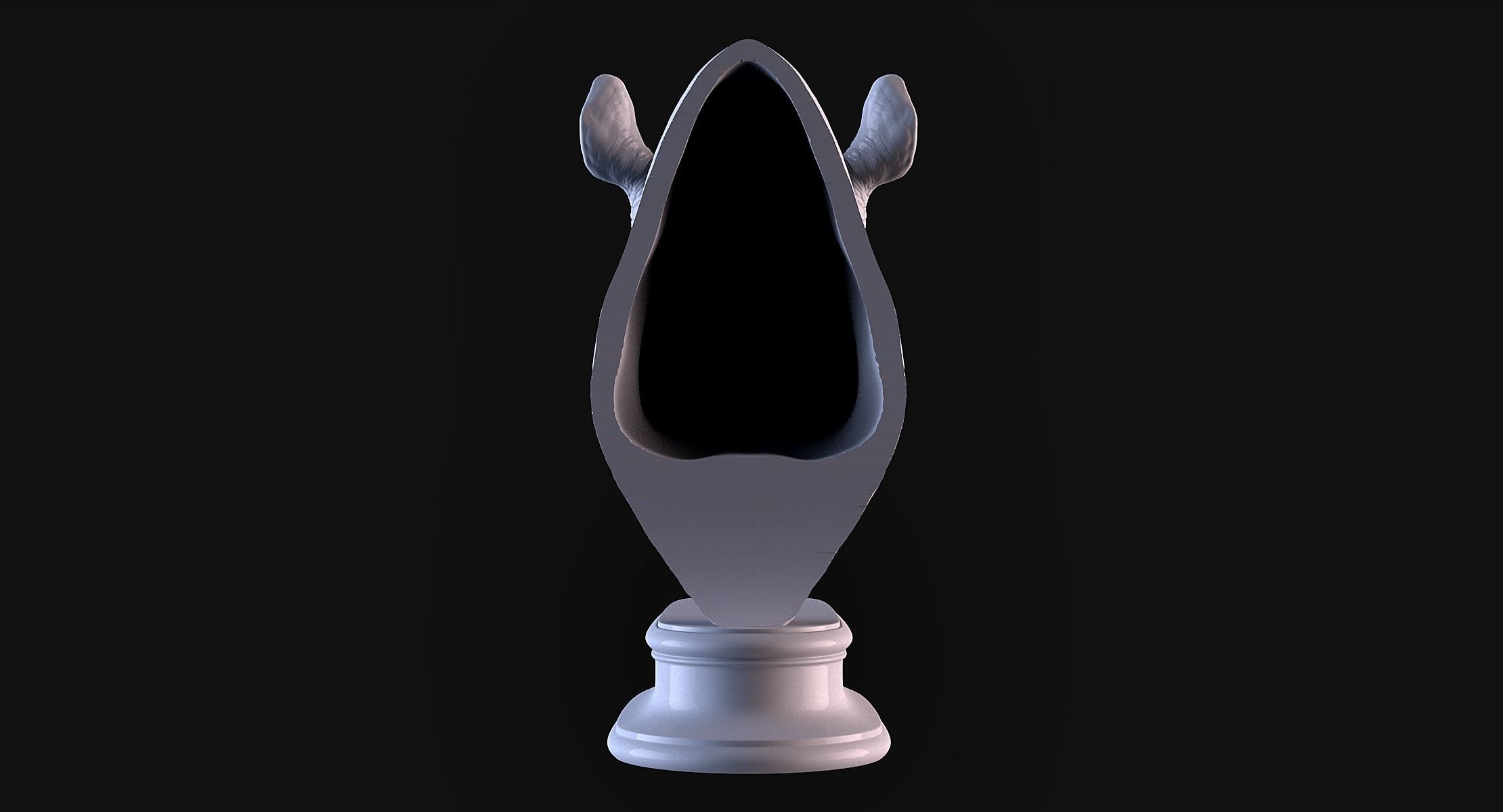 Rhinoceros head 3D print model_7