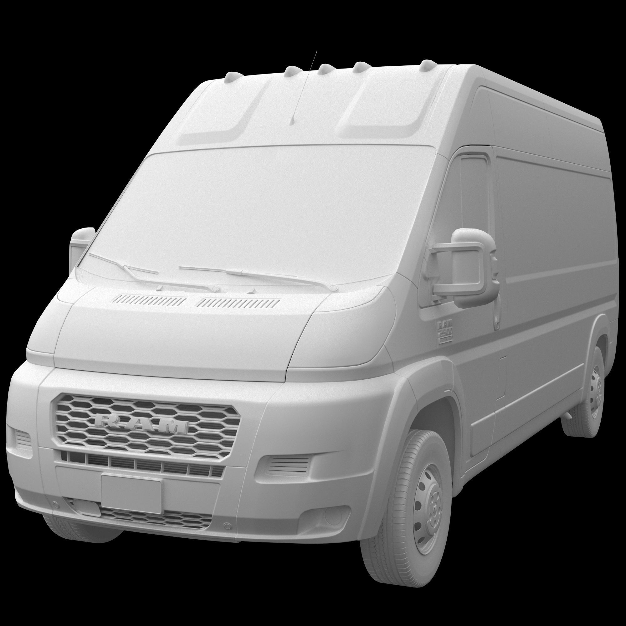 RAM PROMASTER 2500 Cargo Van 159 High Roof 3D model_12