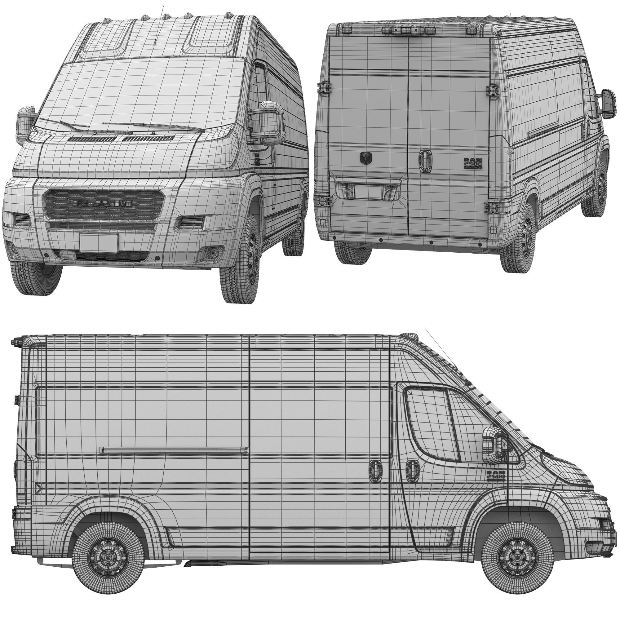 RAM PROMASTER 2500 Cargo Van 159 High Roof 3D model_24