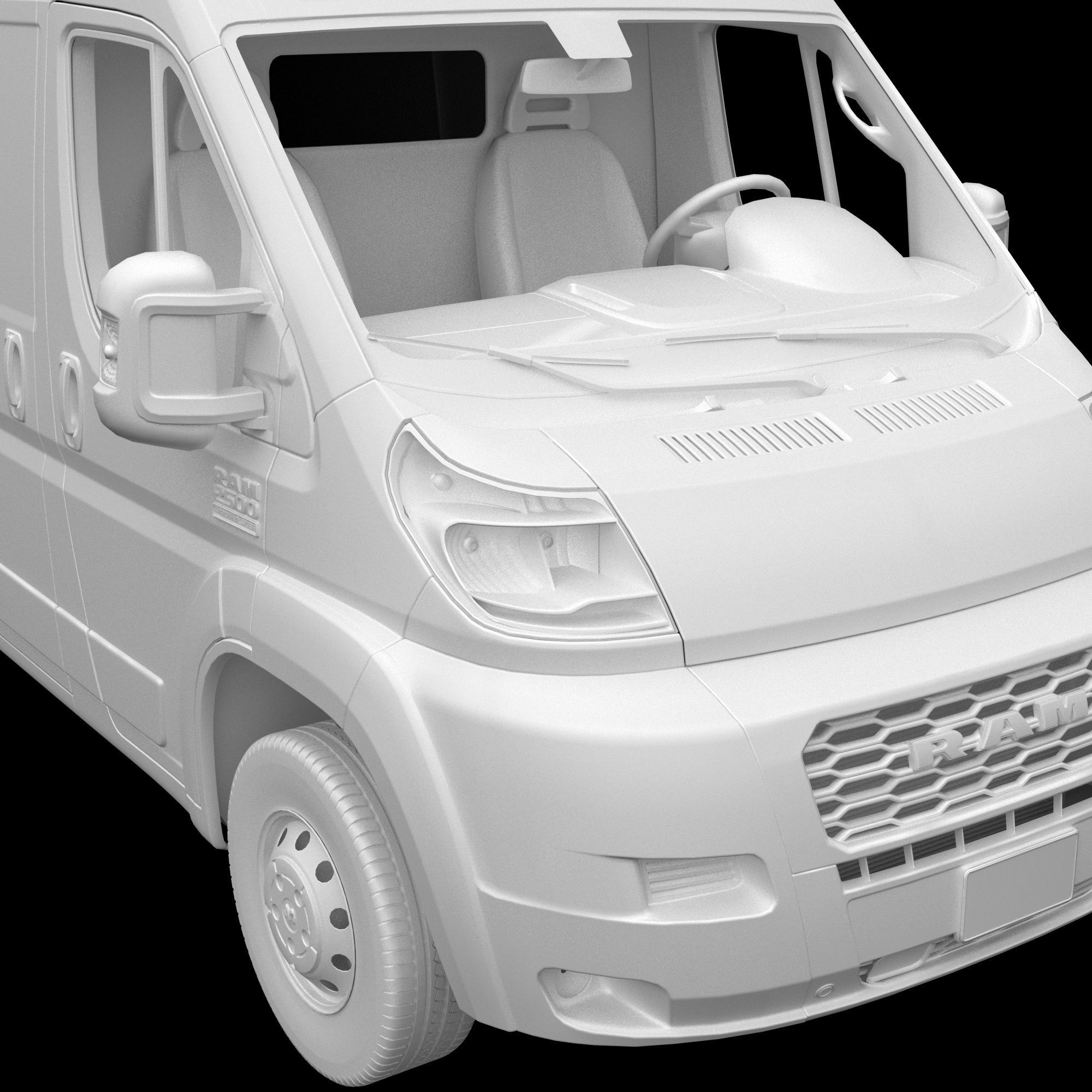 RAM PROMASTER 2500 Cargo Van 159 High Roof 3D model_15