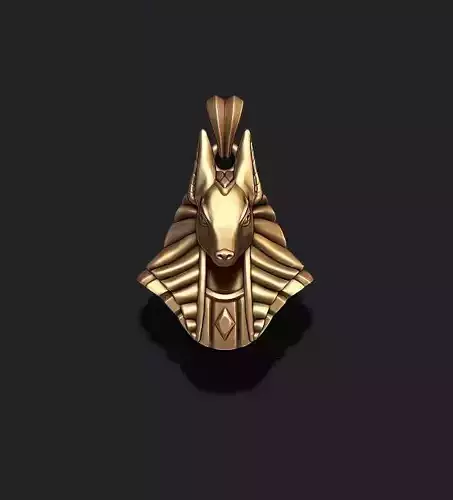 Egyptian Anubis head pendant 3D print model