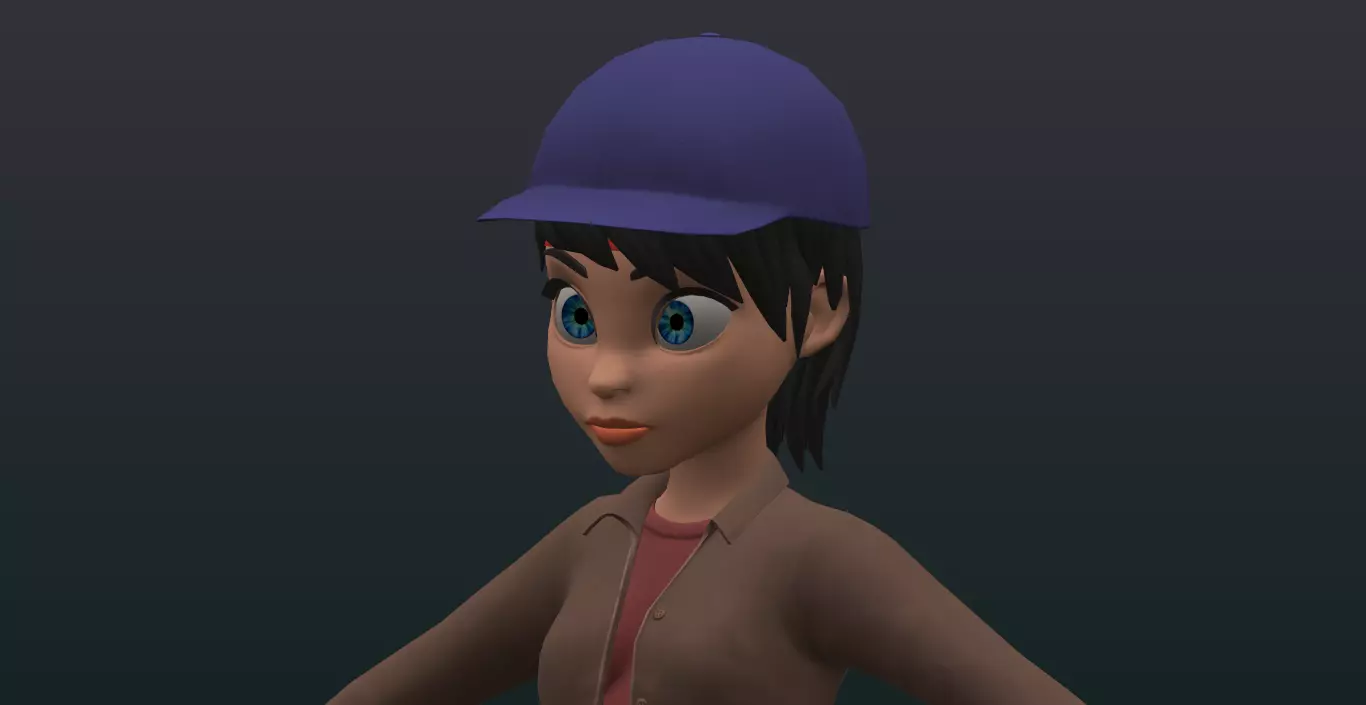charming deva Free low-poly 3D model