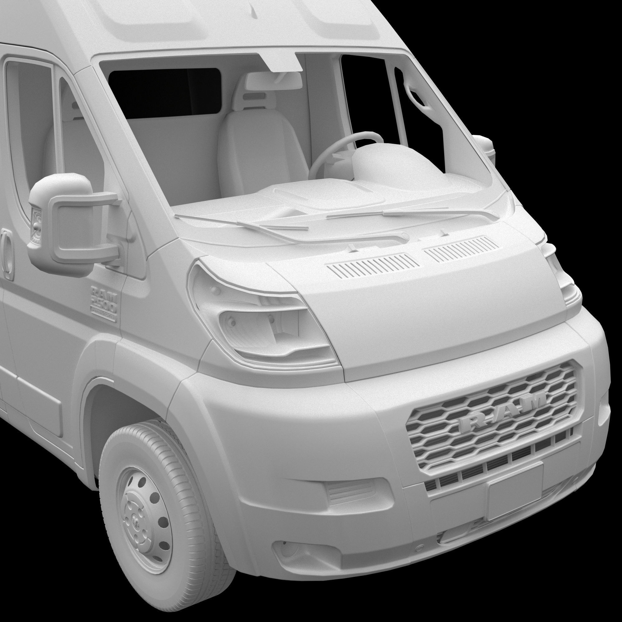 2021 RAM PROMASTER 2500 3500 Cargo Van 159 MAXI 3D model_14