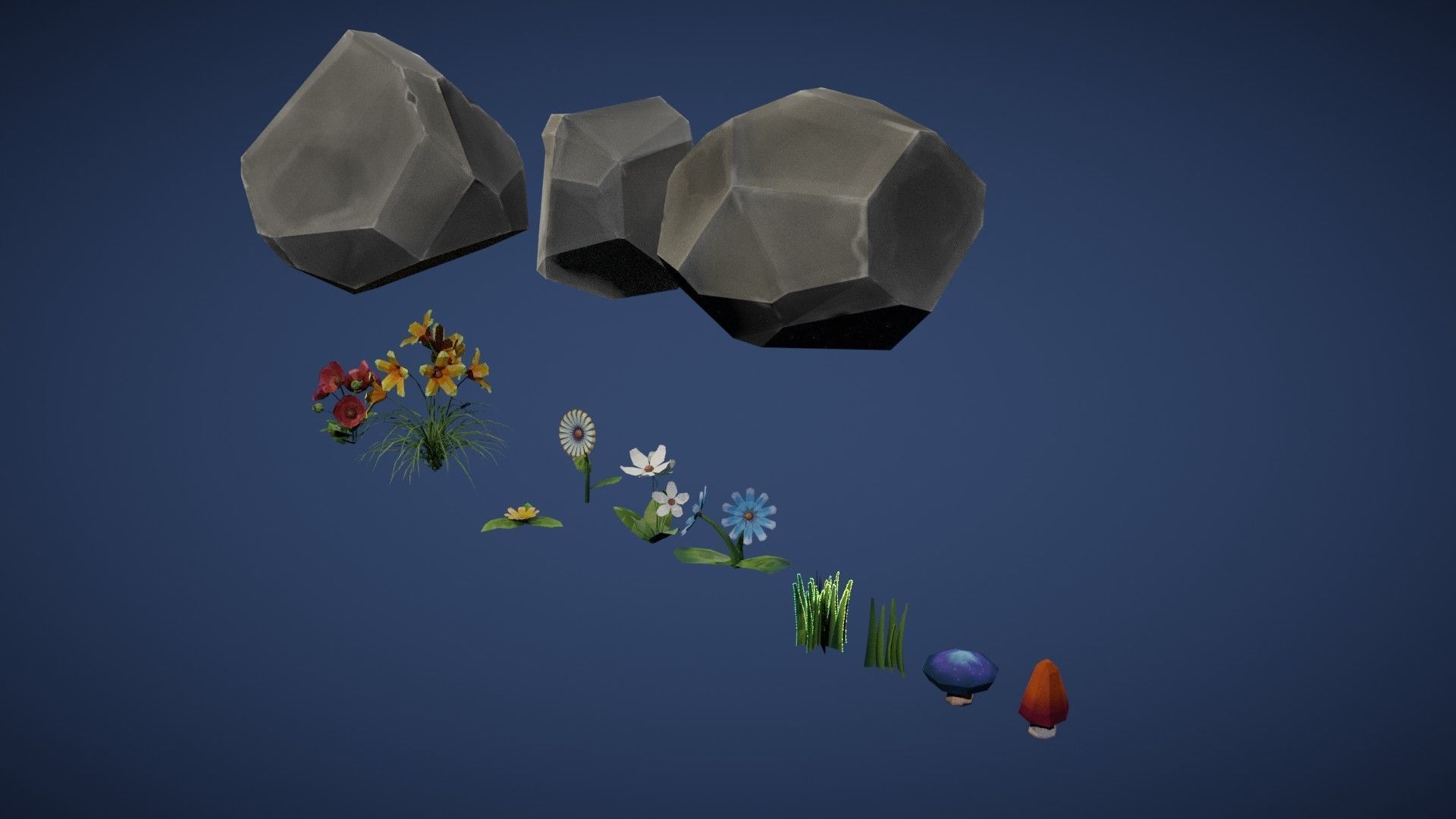 Low Poly Medieval Village Pack Low-poly 3D model_6