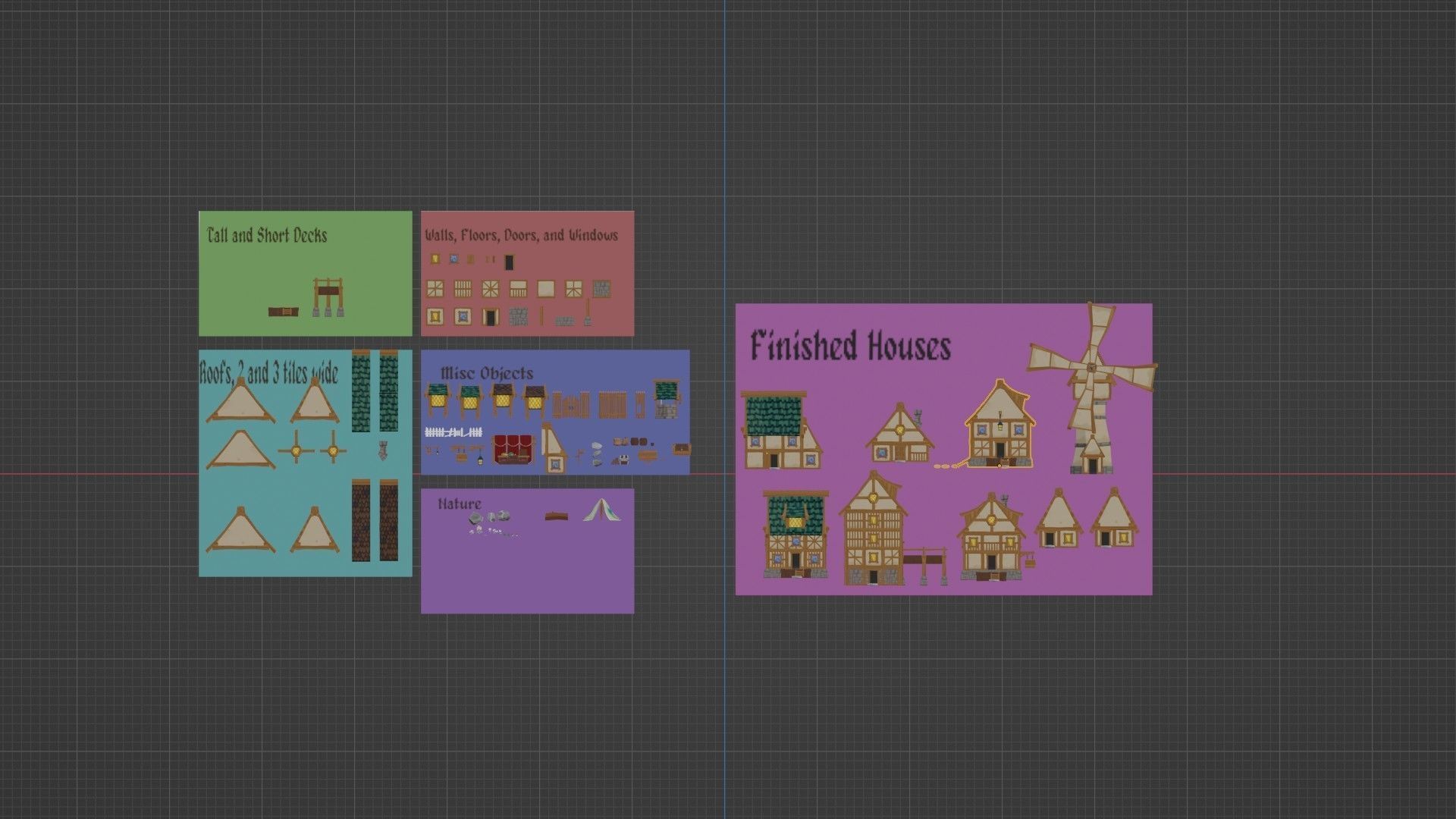 Low Poly Medieval Village Pack Low-poly 3D model_8