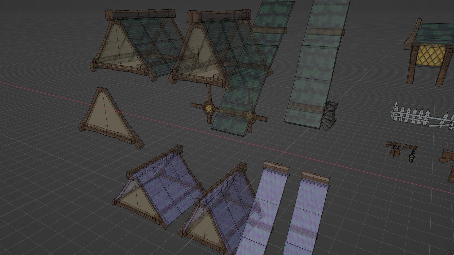 Low Poly Medieval Village Pack Low-poly 3D model_7