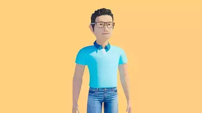 SIMPLE CARTOON MAN 3D model