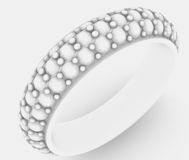 Eternity diamond ring 1i5 mm gems set 3D print model_8