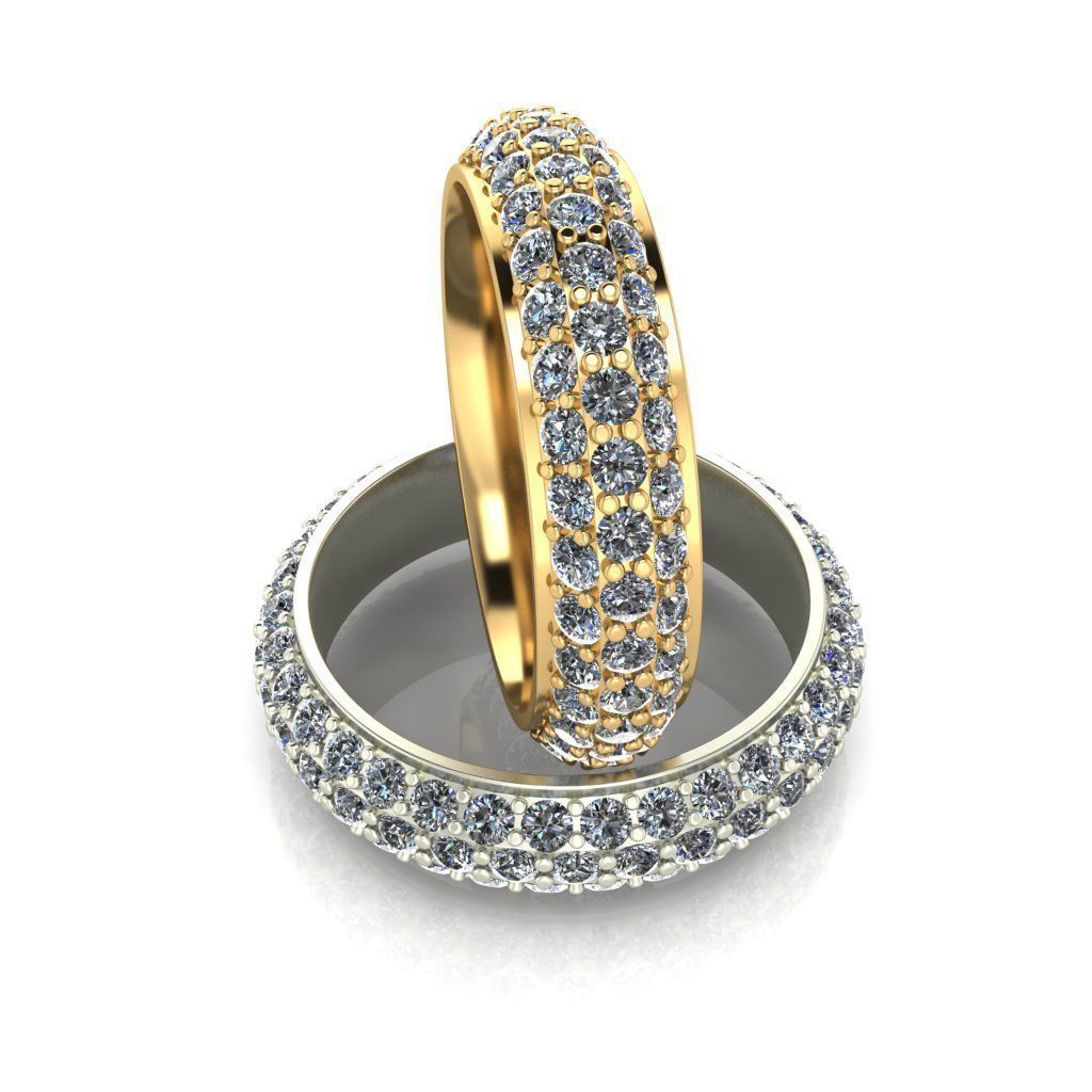 Eternity diamond ring 1i5 mm gems set 3D print model_11
