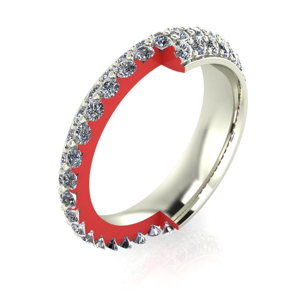 Eternity diamond ring 1i5 mm gems set 3D print model_4