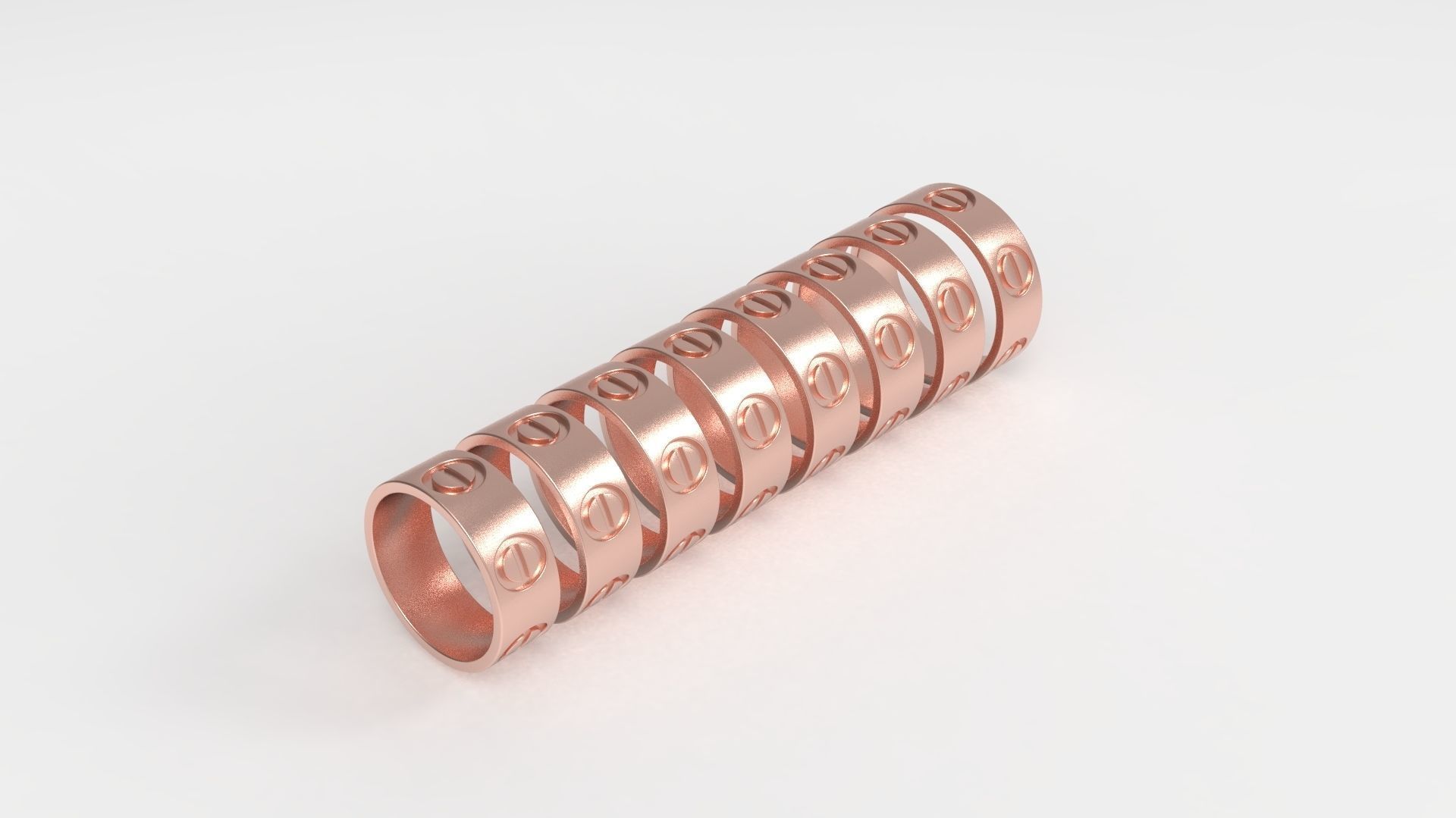 Love rings Eu Size 3D print model_2