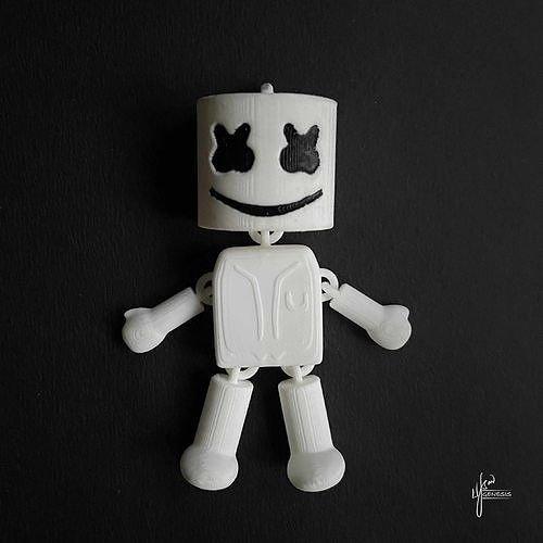 MARSHMELLO ARTICULATED PRINT-IN-PLACE 3D print model