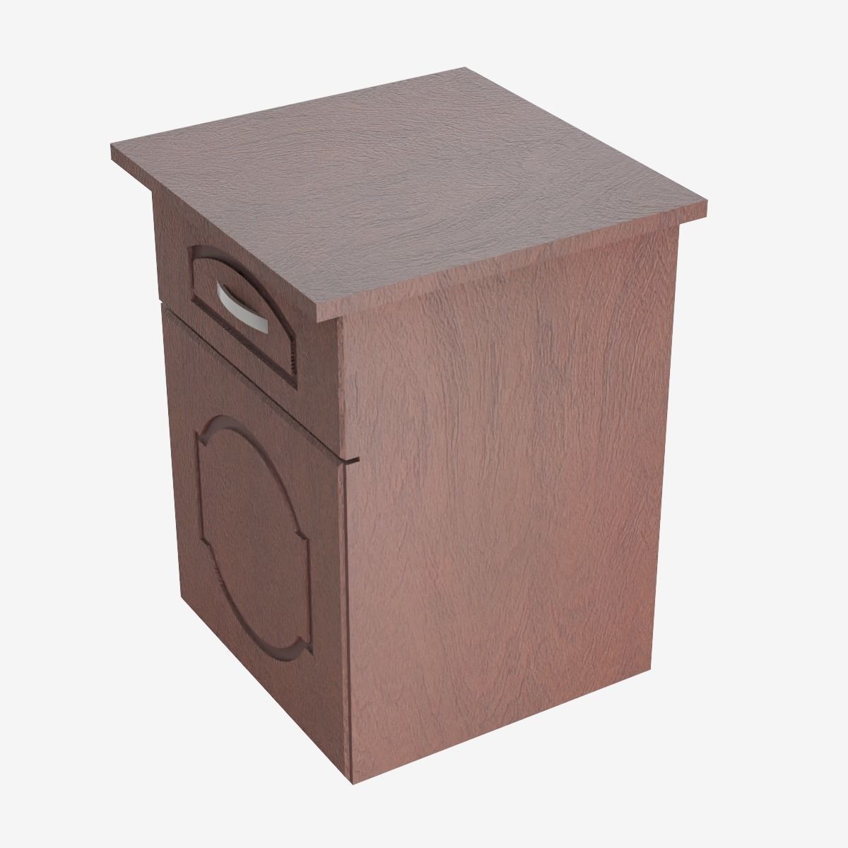 Chest of Drawers Low-poly 3D model_12