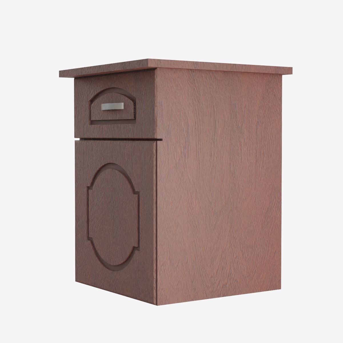 Chest of Drawers Low-poly 3D model_7
