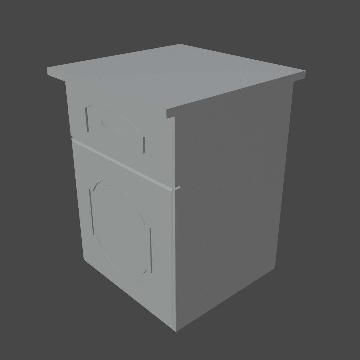 Chest of Drawers Low-poly 3D model_14