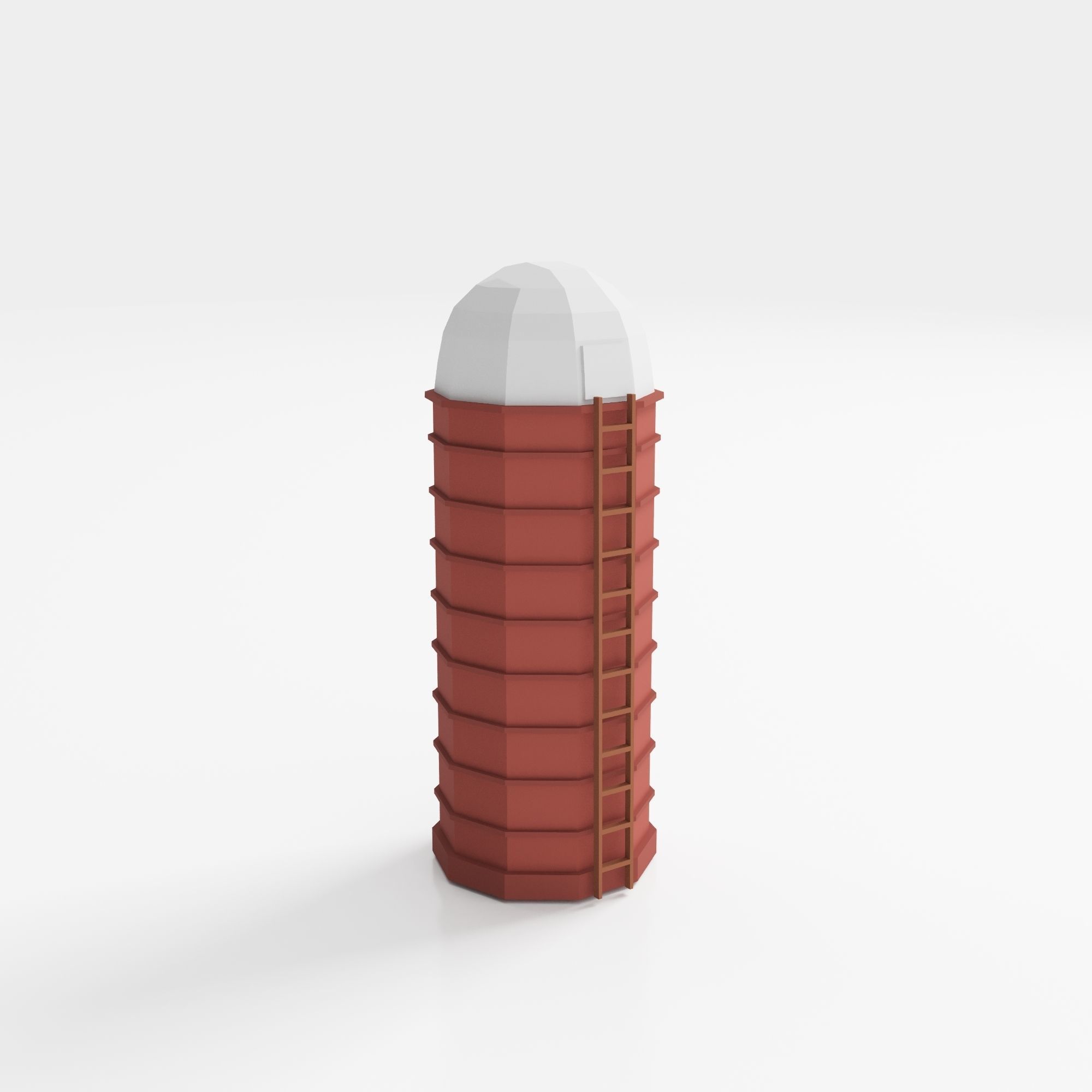 farm buildings Low-poly 3D model_11