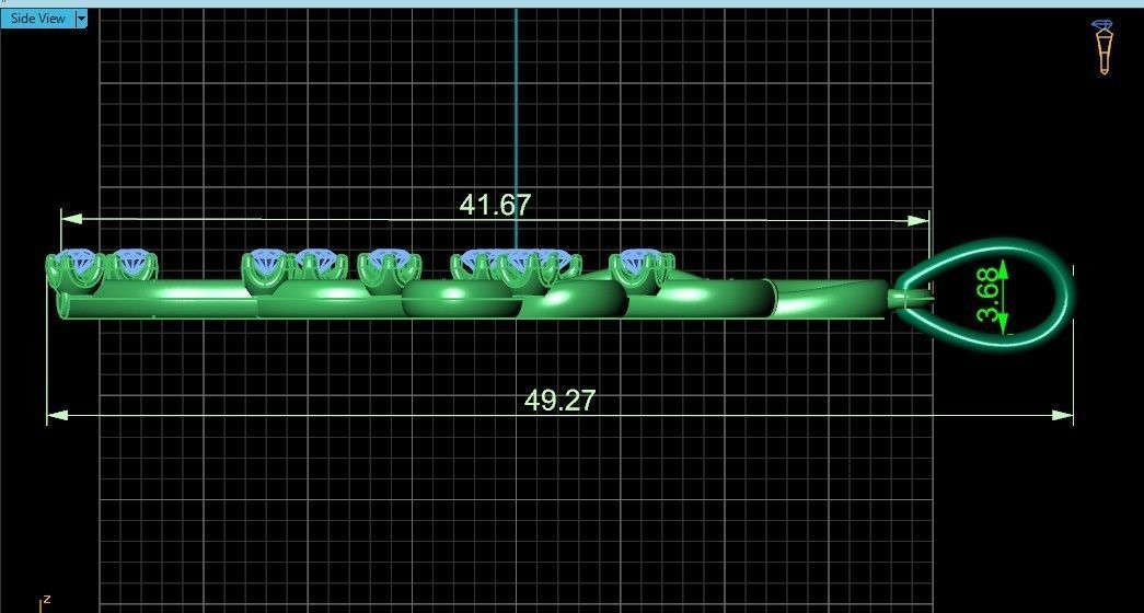 elegant pendant with a pattern and stones 560 3D print model_7