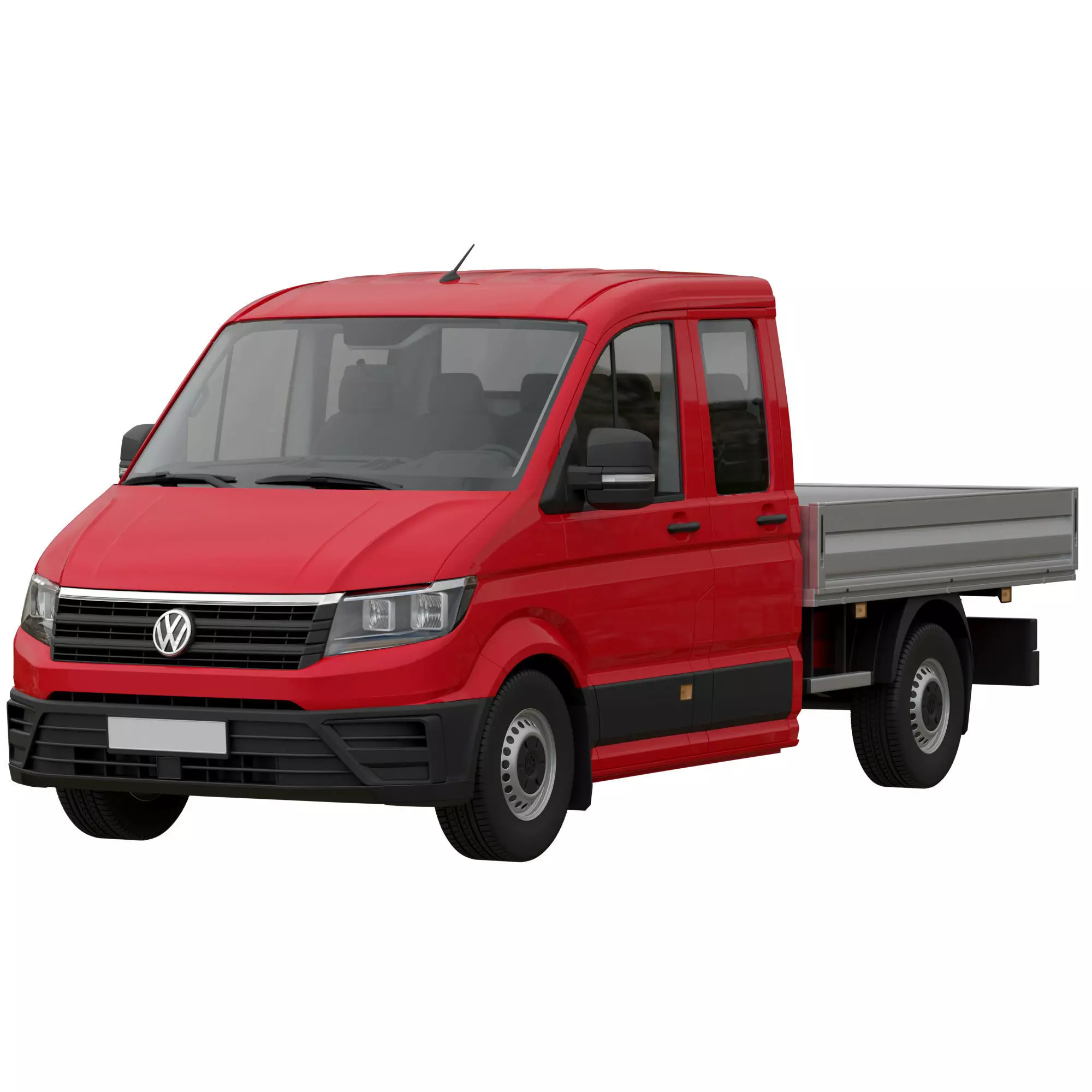 VW Crafter 2 Flatbed Truck 3D model_0