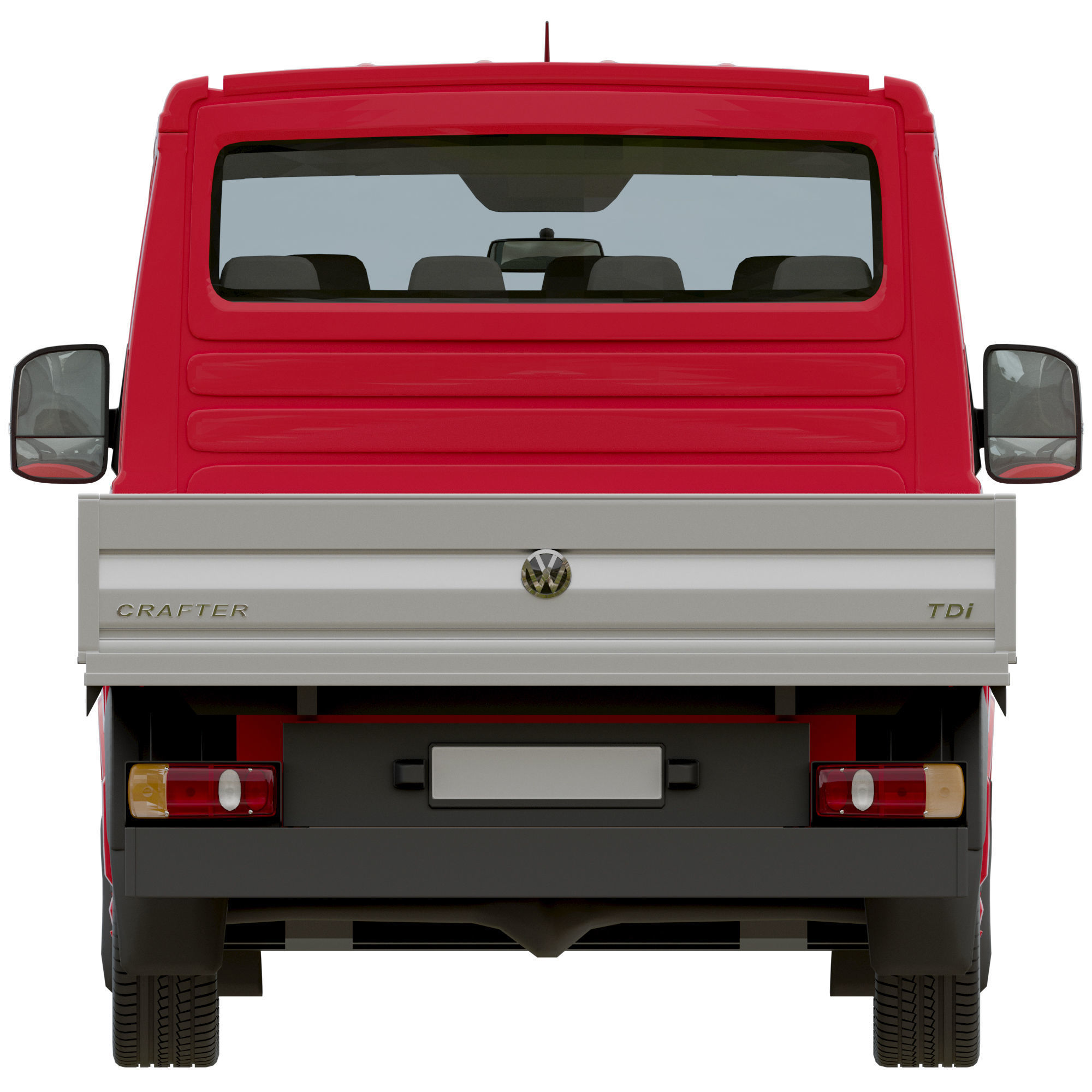 VW Crafter 2 Flatbed Truck 3D model_7