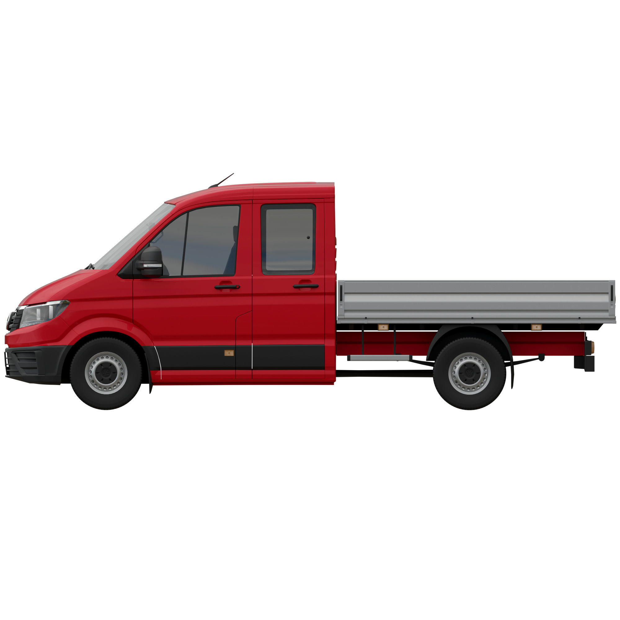 VW Crafter 2 Flatbed Truck 3D model_9