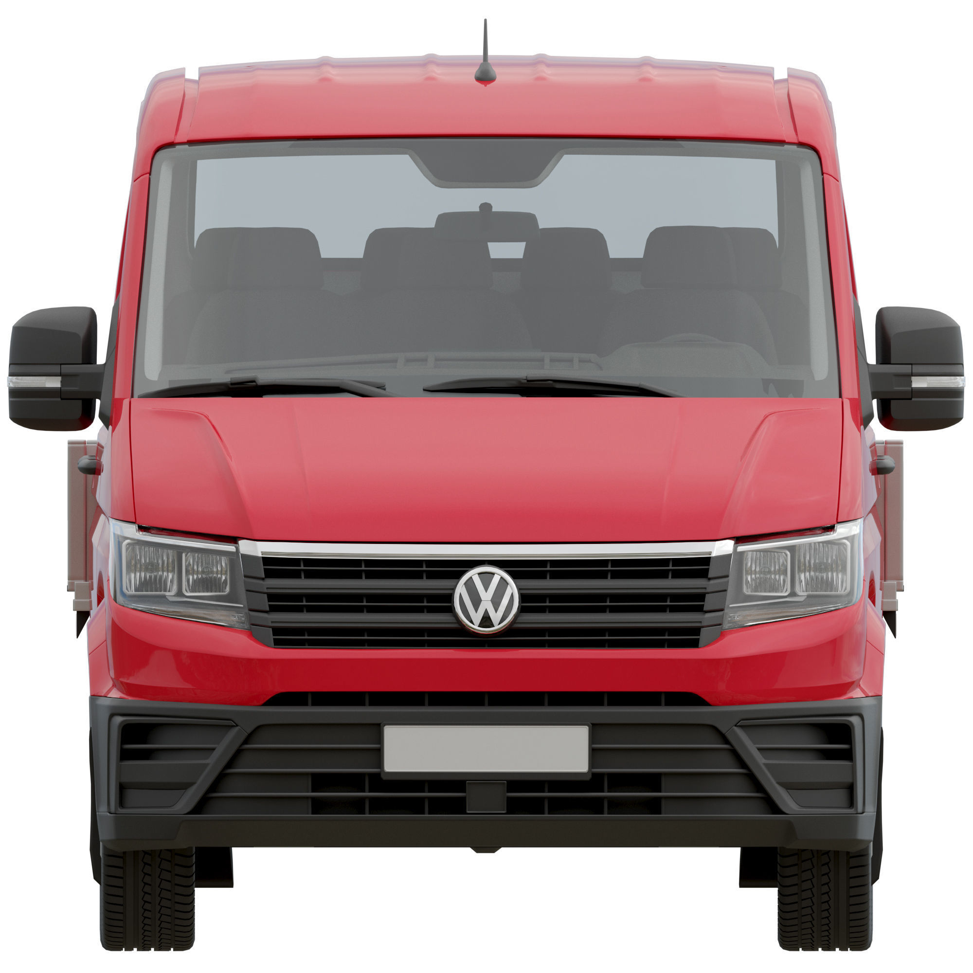 VW Crafter 2 Flatbed Truck 3D model_6