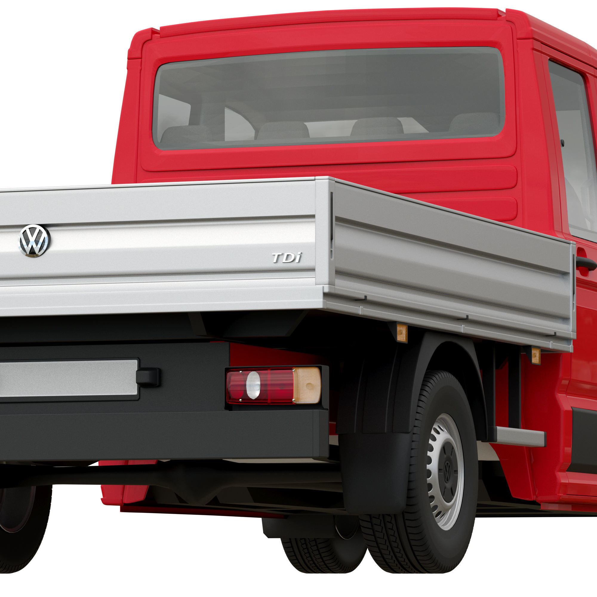 VW Crafter 2 Flatbed Truck 3D model_5