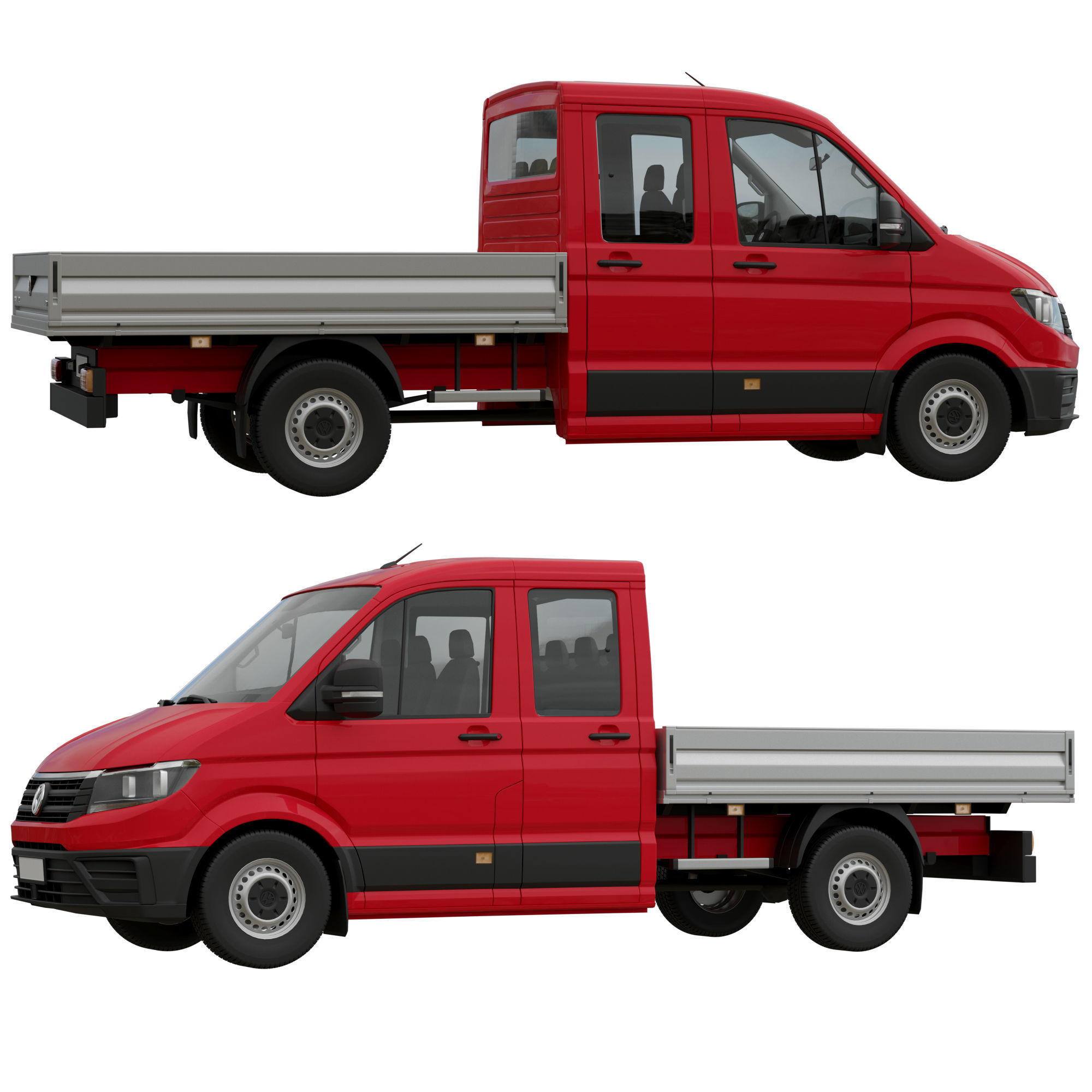 VW Crafter 2 Flatbed Truck 3D model_21