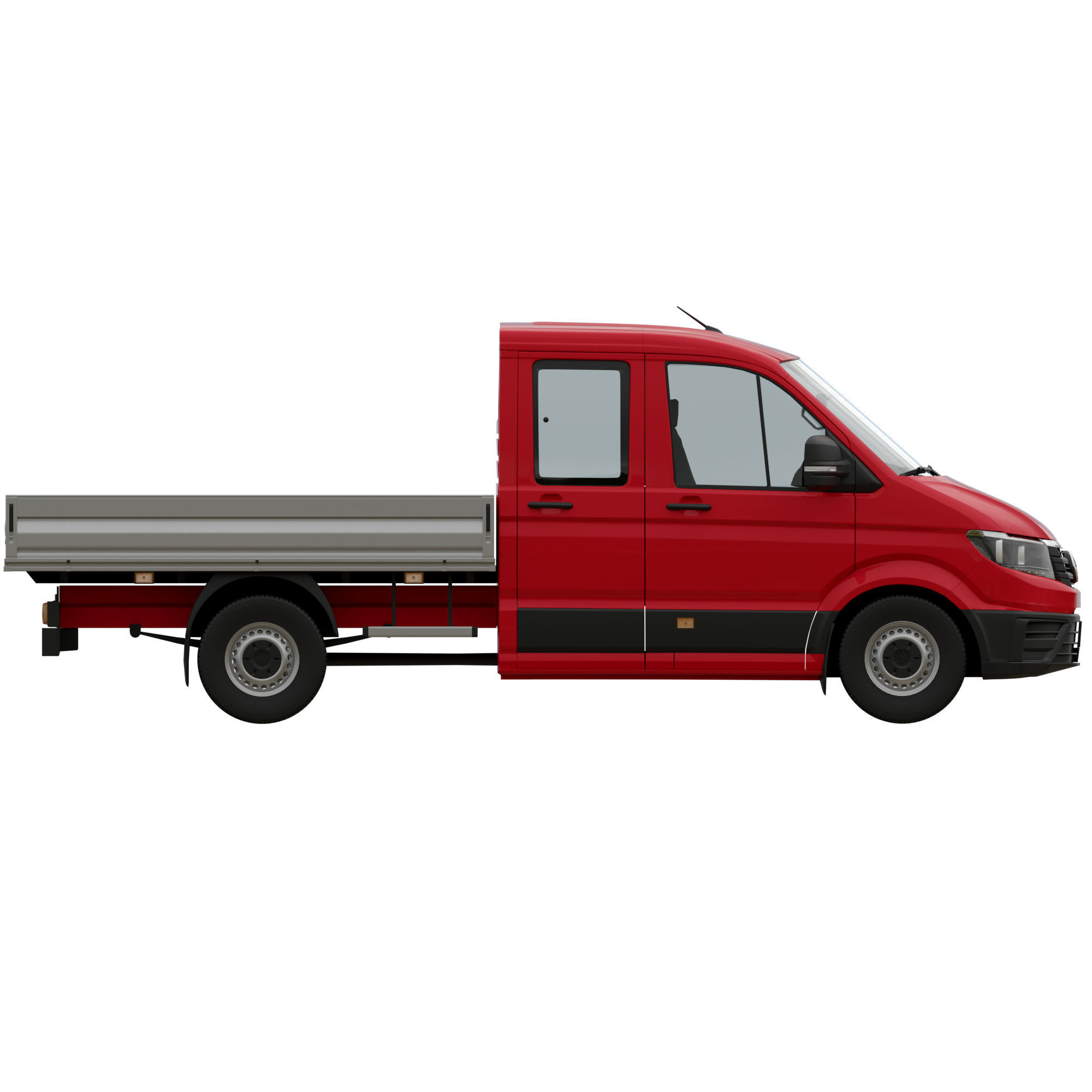 VW Crafter 2 Flatbed Truck 3D model_8