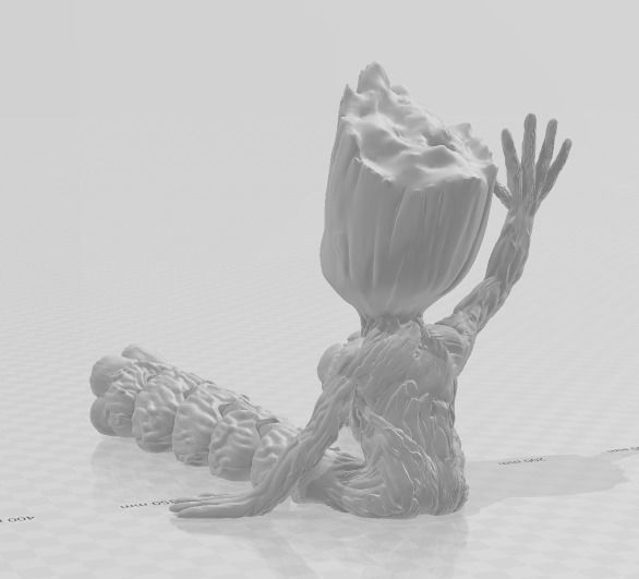 Baby Groot Flexi articulated 3D print model_7