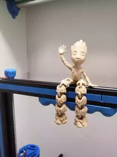 Baby Groot Flexi articulated 3D print model