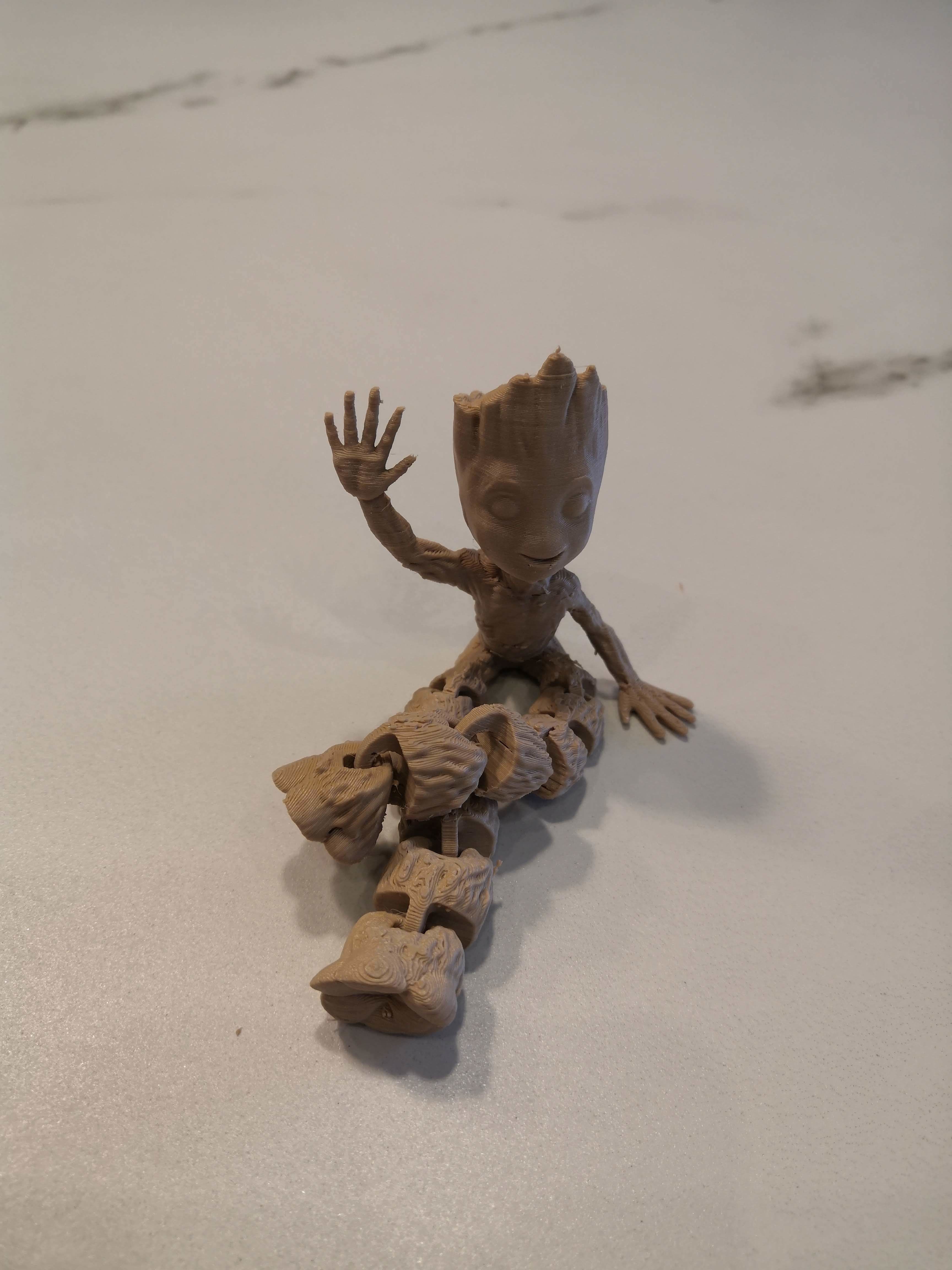Baby Groot Flexi articulated 3D print model_2