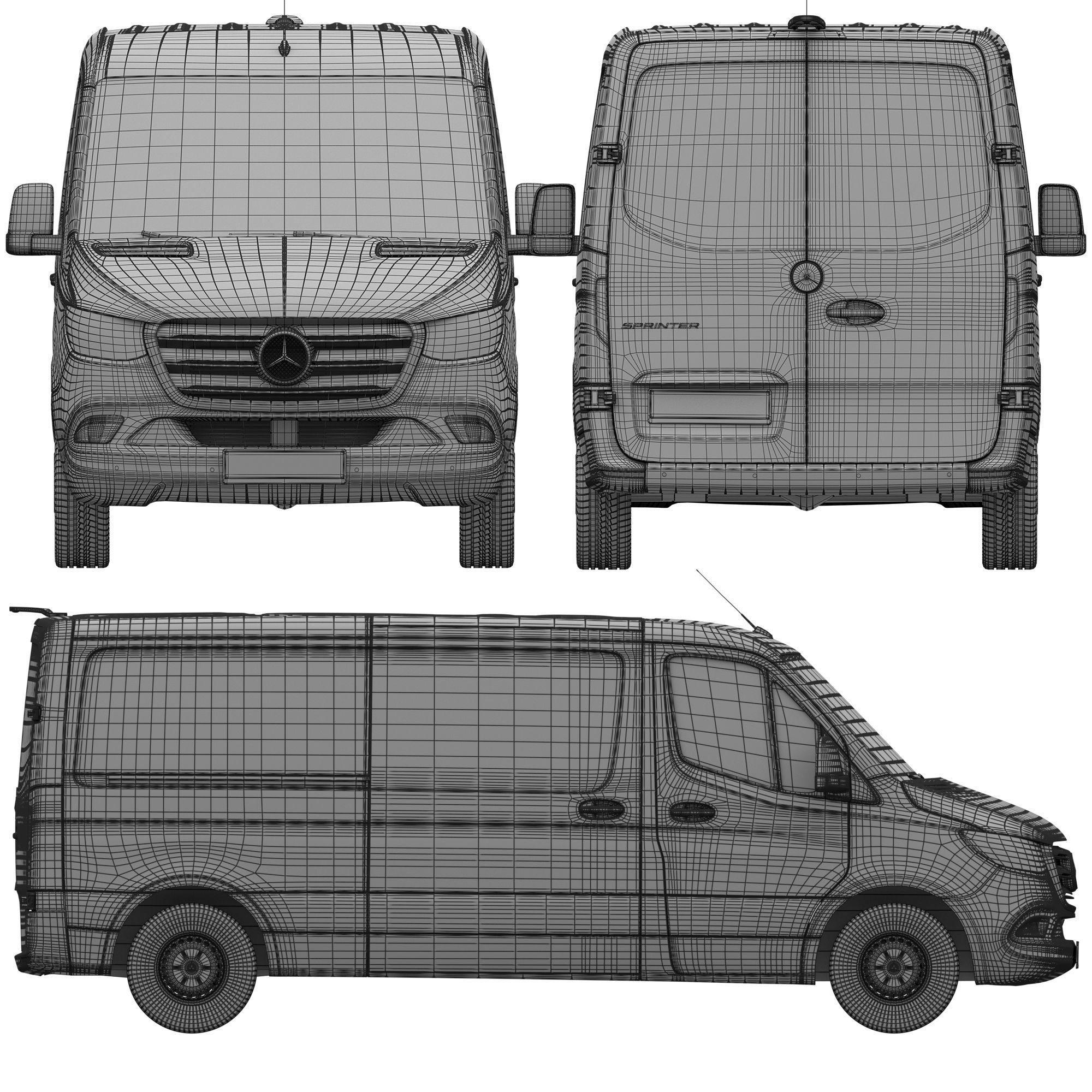 Mercedes-Benz Sprinter L2H1 Van 3D model_24