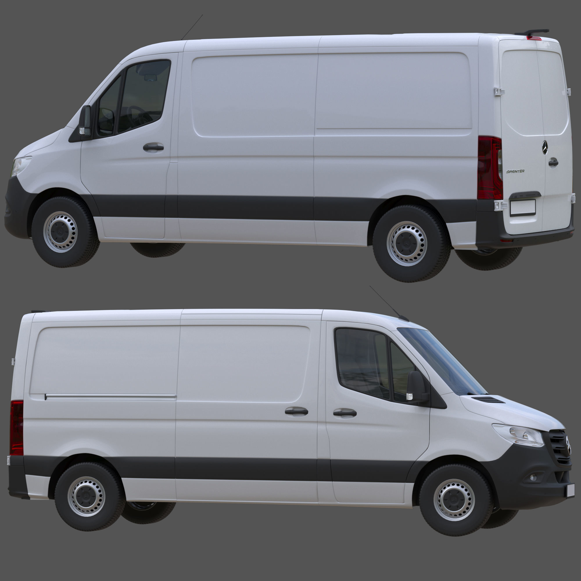 Mercedes-Benz Sprinter L2H1 Van 3D model_23
