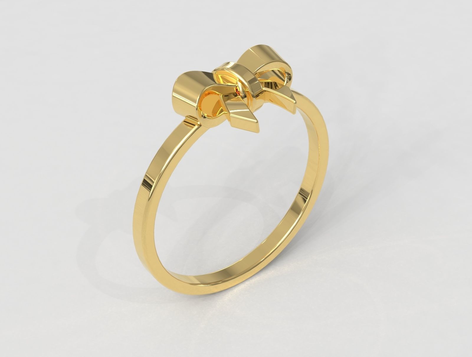Bow Knot Ring 3D print model_1