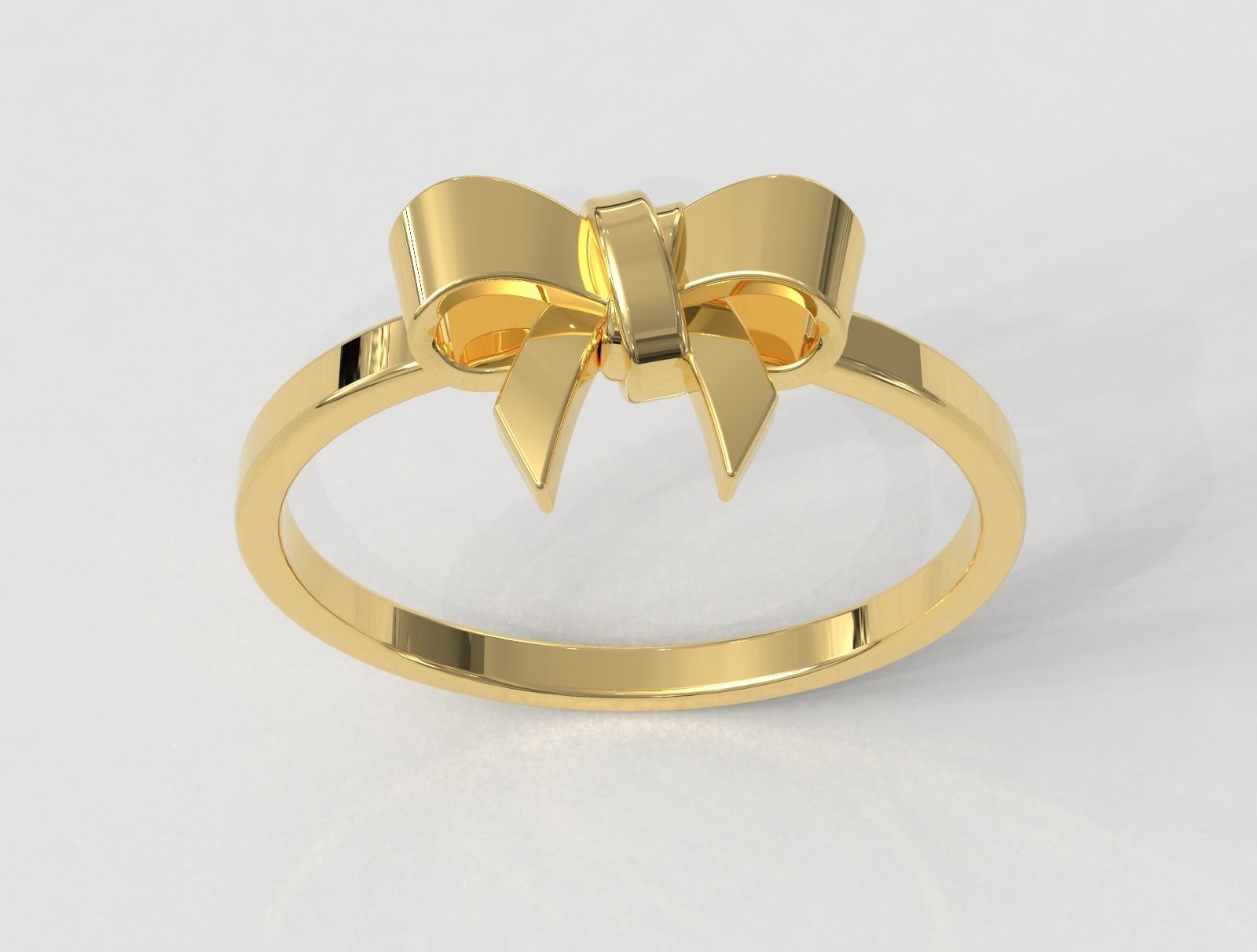 Bow Knot Ring 3D print model_3