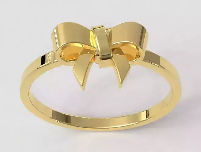 Bow Knot Ring 3D print model