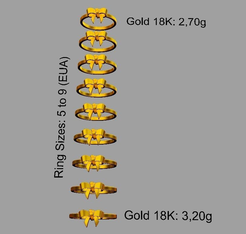 Bow Knot Ring 3D print model_5