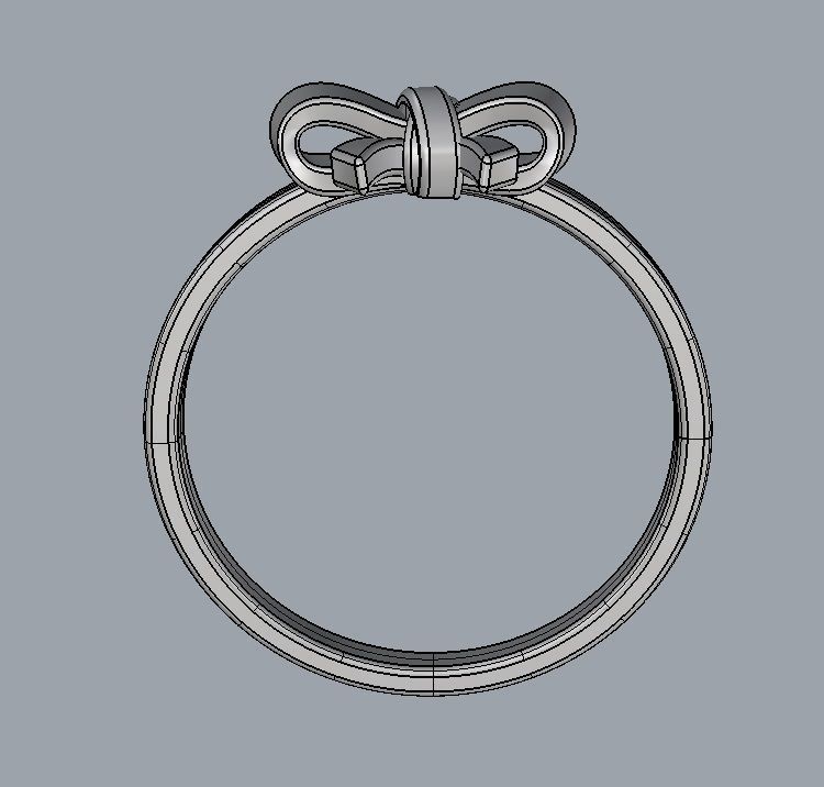 Bow Knot Ring 3D print model_12