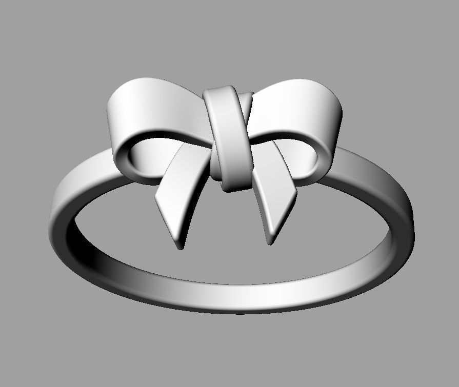 Bow Knot Ring 3D print model_8