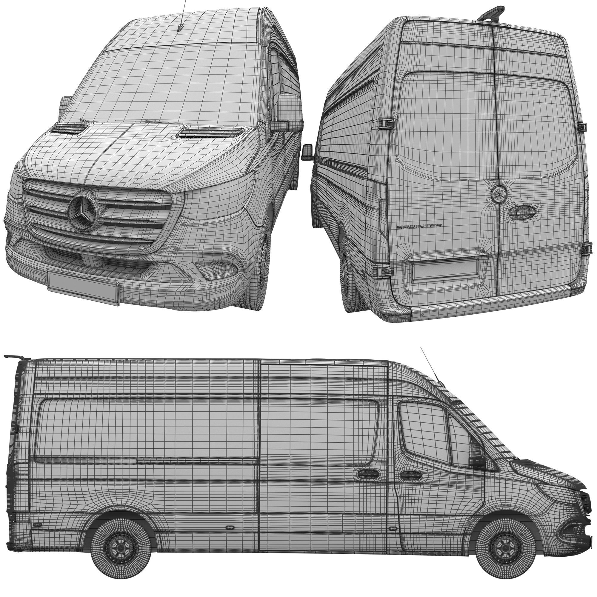 Mercedes-Benz Sprinter L3H2 Van 3D model_23