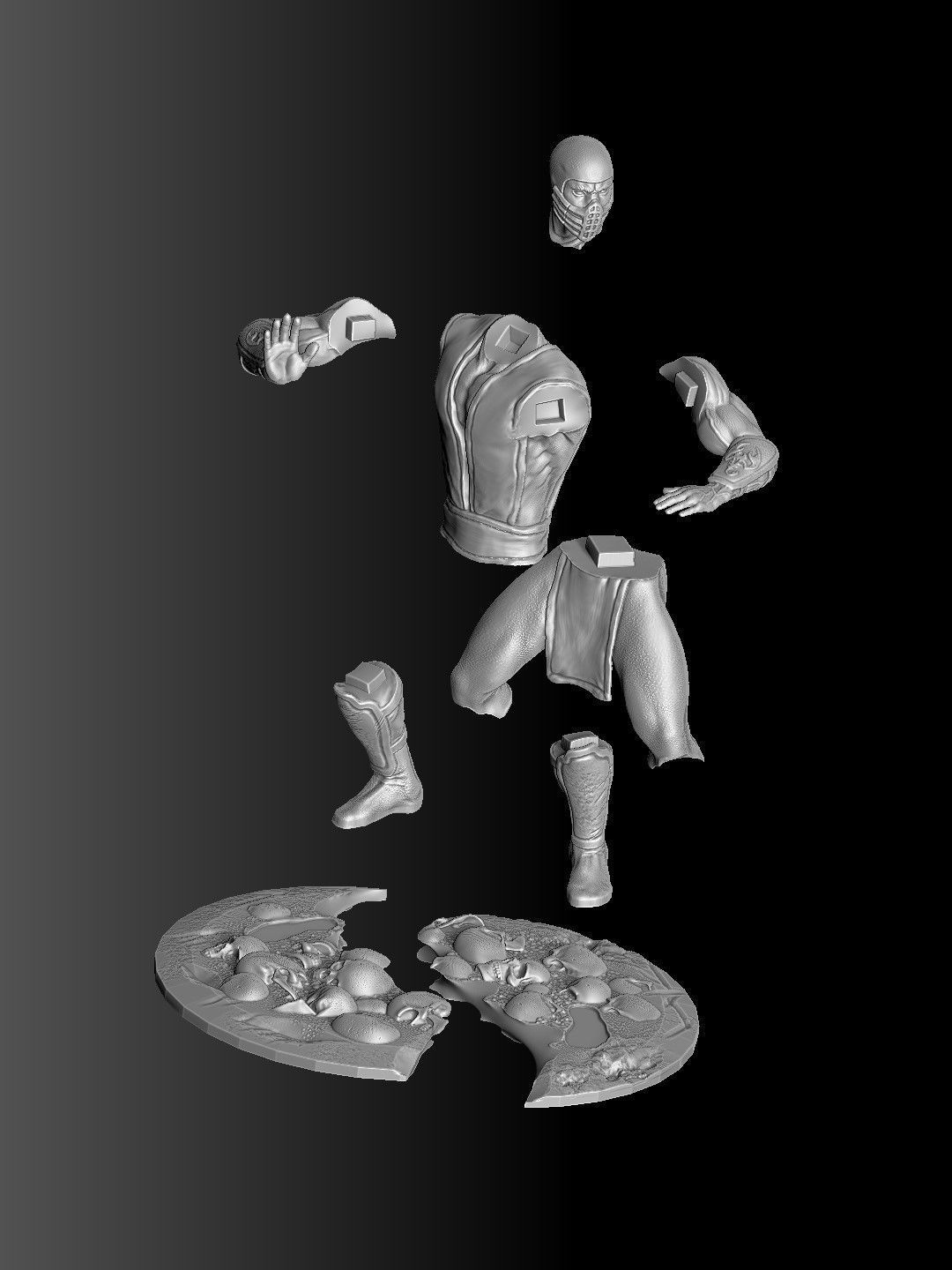 SCORPION NINJA 3DPrintable  STL 3D print model_22