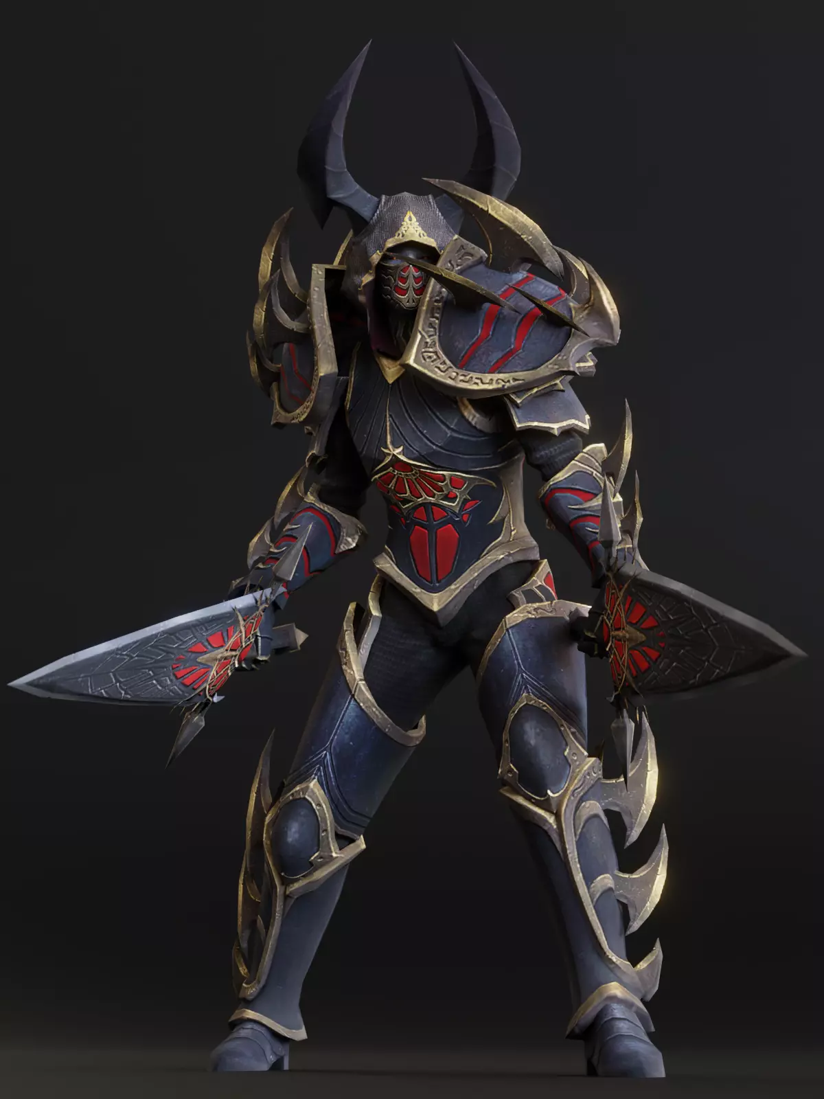 Arcdeva Warrior Low-poly 3D model_0