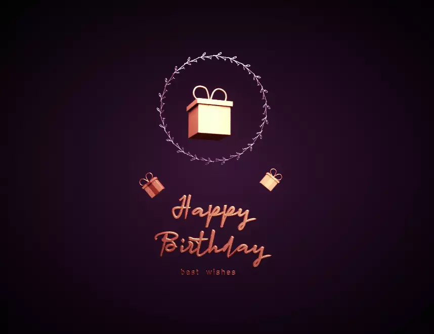 Happy birthday 3d text template 3D model