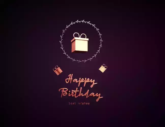 Happy birthday 3d text template