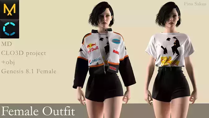 Female Outfit Marvelous Designer