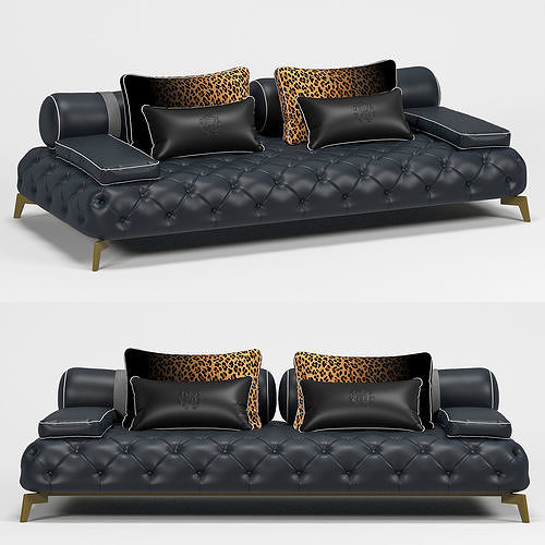 Darlington 2 seat sofa by Roberto Cavalli Home Interiors 3D model